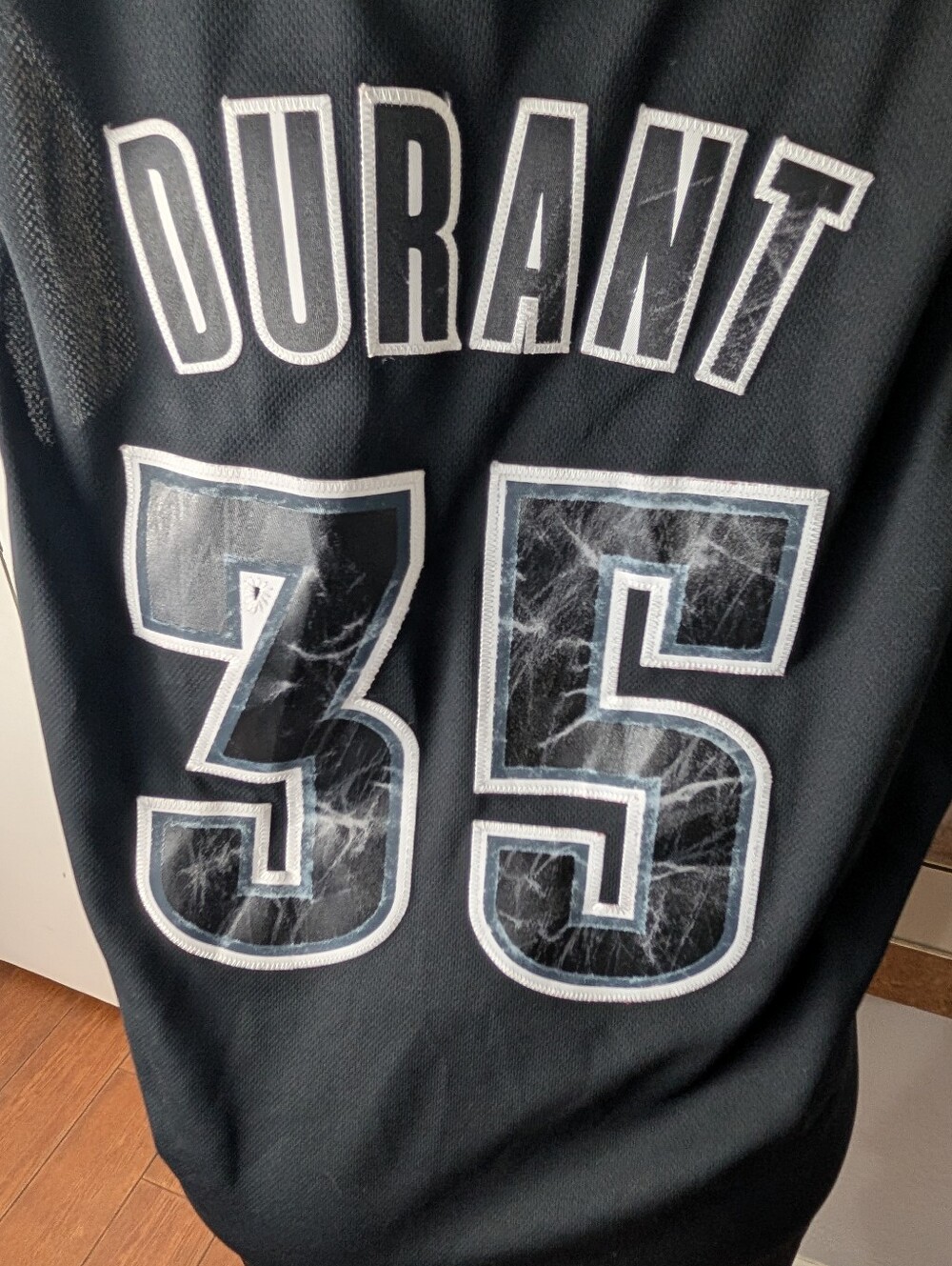 RARE Adidas Kevin Durant OKC Thunder "Big Color" Blackout Jersey Size L +2"